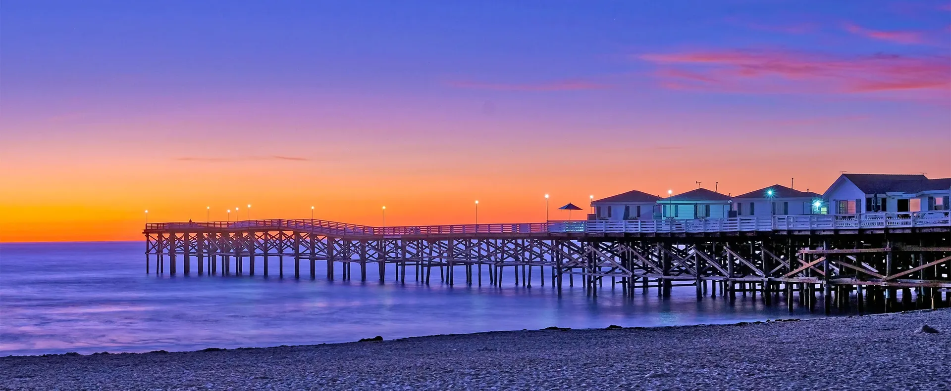 Sunset at Crystal Pier San Diego, USA